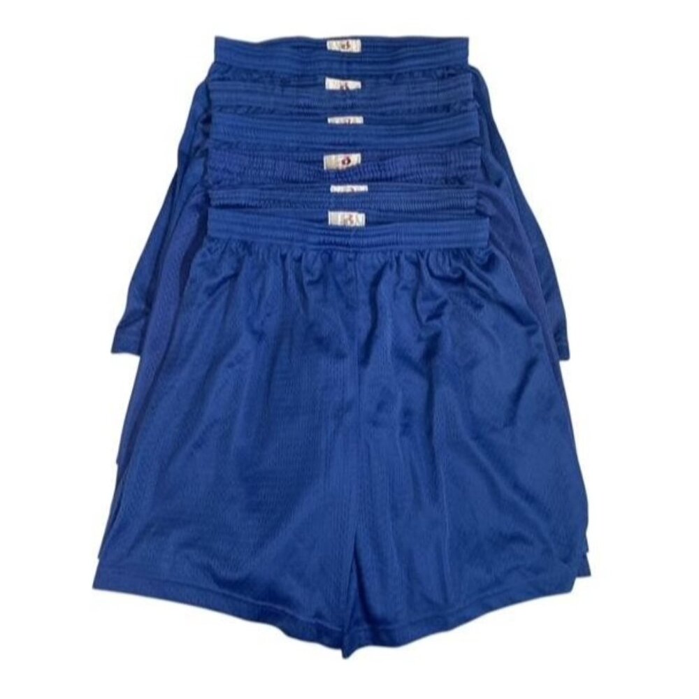 Lot 6 Badger Adult Small Athletic Shorts Blue Mesh Basketball Gym